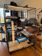 Kattenkooi kattenhuis kattenbench 91x61x131cm zwart, Ophalen, Zo goed als nieuw