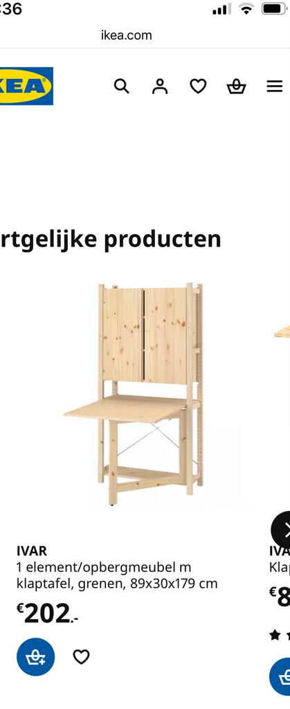 IKEA Ivar uitklapbureau - Handig en ruimtebesparend, Ophalen, Gebruikt, Hout, IKEA