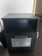 IKEA Brimnes Nachtkastje Zwart - 39x41x53 cm, Gebruikt, Minder dan 45 cm, Ophalen of Verzenden, Minder dan 55 cm