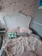 Frans antiek twijfelaar bed 140x200 cm met bedbodem, Ophalen of Verzenden