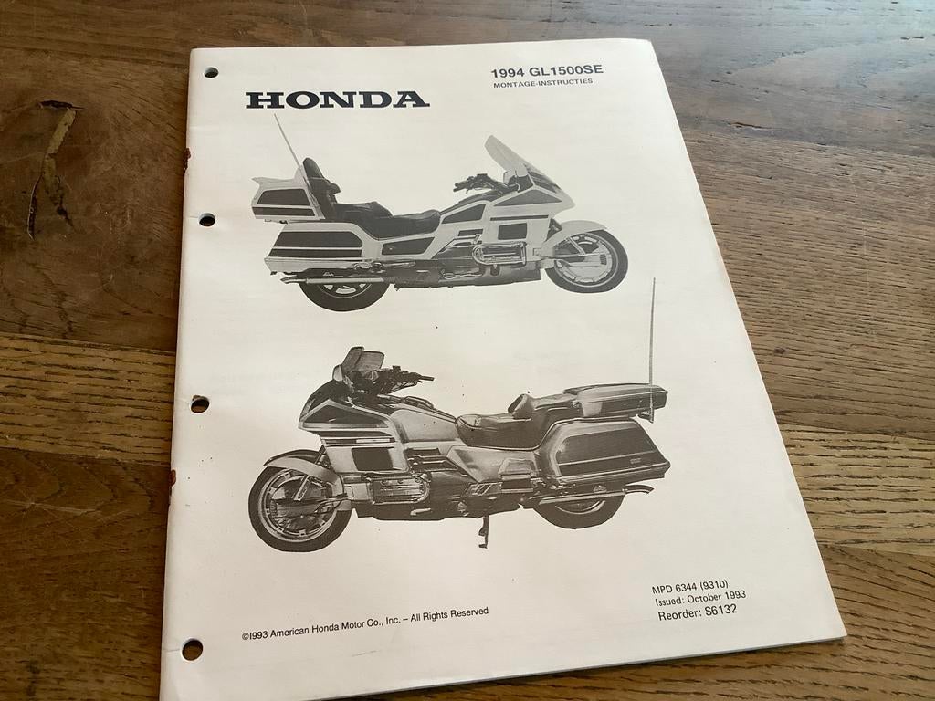 Honda GL1500SE Montage Instructies - 1994, Motoren, Handleidingen en Instructieboekjes, Verzenden, Honda