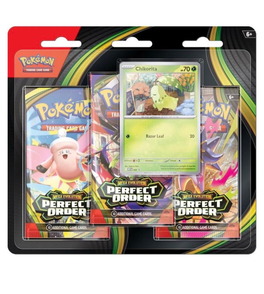 Pokémon Perfect Order 3-pack Blister (meerdere beschikbaar), Verzenden, Nieuw, Booster, Foil