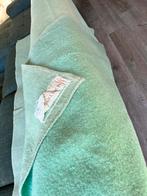 Toffe vintage wollen deken in mintgroen, Ophalen of Verzenden, Zo goed als nieuw, Groen