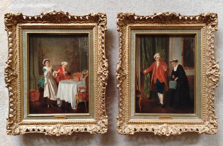 ==pendant===Petrus Theodorus van Wijngaerdt 1816-1893===, Antiek en Kunst, Kunst | Schilderijen | Klassiek, Ophalen of Verzenden