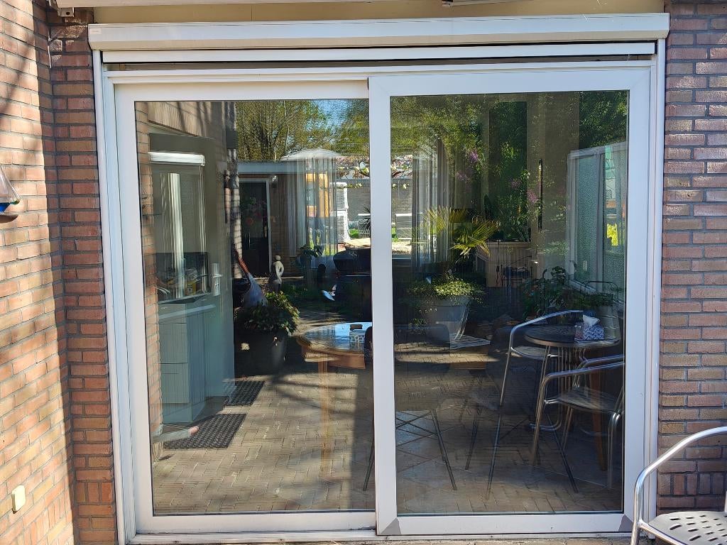 Screen incl. somfy afstandbediening, Ophalen, Gebruikt, 200 cm of meer, Wit