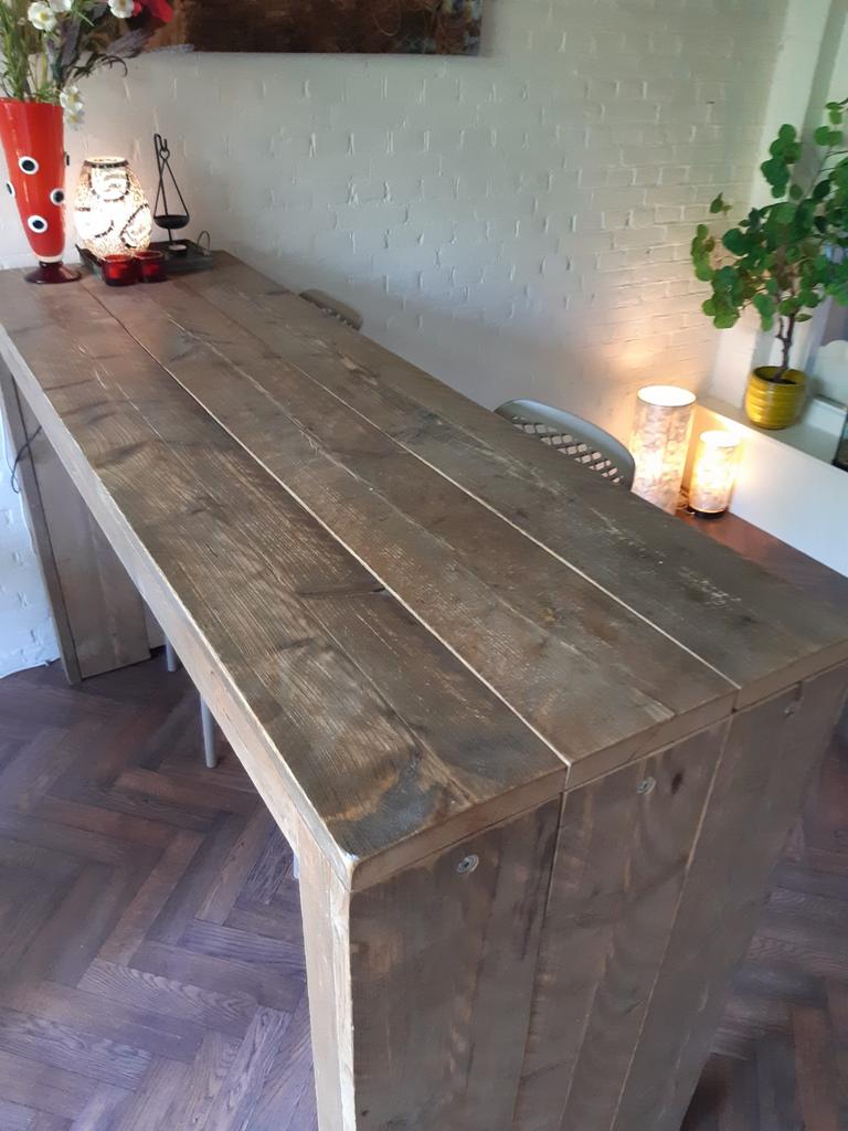 Houten bartafel 185x58x110 cm, Huis en Inrichting, Tafels | Eettafels, Gebruikt, 150 tot 200 cm, Rechthoekig, Drie personen