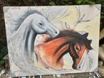 Olieverf/Canvas Schilderij "De Paarden", Ophalen of Verzenden