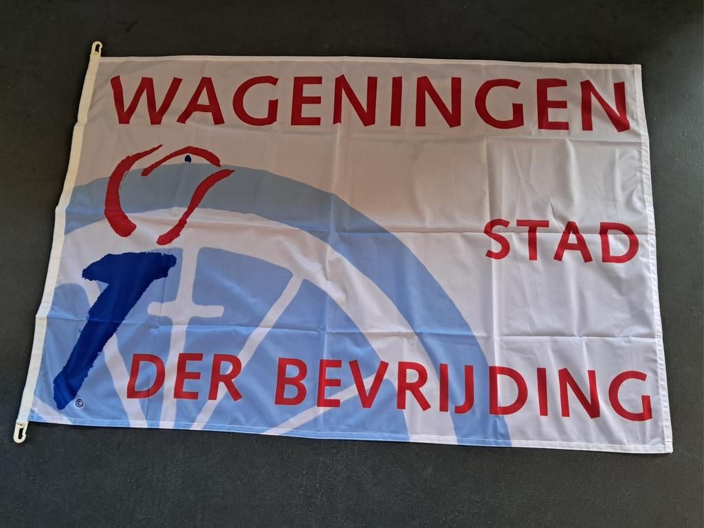 Vlag Wageningen Stad der bevrijding, Ophalen of Verzenden, Nieuw