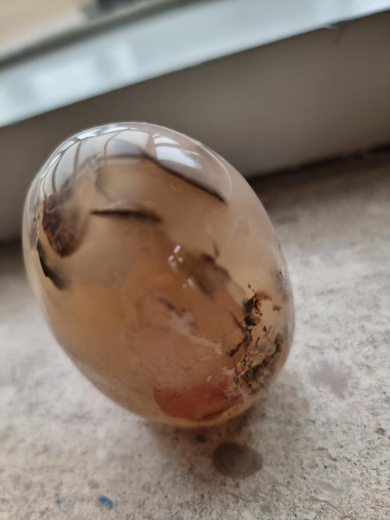 Prachtig Bloemagaat Ei - Decoratief en Uniek, Sieraden, Tassen en Uiterlijk, Edelstenen, Ophalen of Verzenden, Zo goed als nieuw