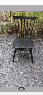 2 zwarte houten eetkamerstoelen leenbakker, Ophalen, Zwart, Hout, Twee