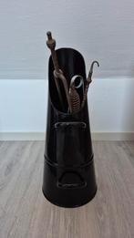 Antieke kolenkit met haardgereedschap, Ophalen, Gebruikt, Hout, Overige soorten