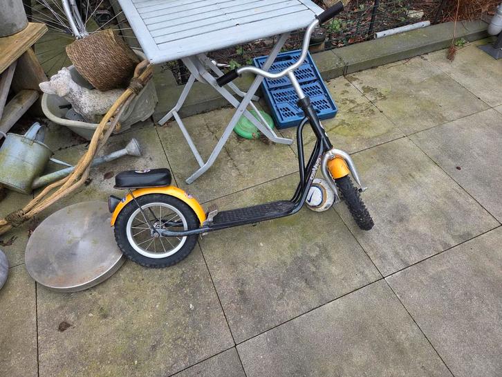 Vintage Step met Zadel - Uniek en Functioneel, Fietsen en Brommers, Steps, Gebruikt, Gewone step, Ophalen of Verzenden