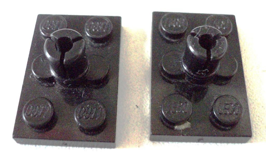 3462 (1) 2x Black Plate, Modified 2 x 3 with Helicopter R, Ophalen of Verzenden, Gebruikt