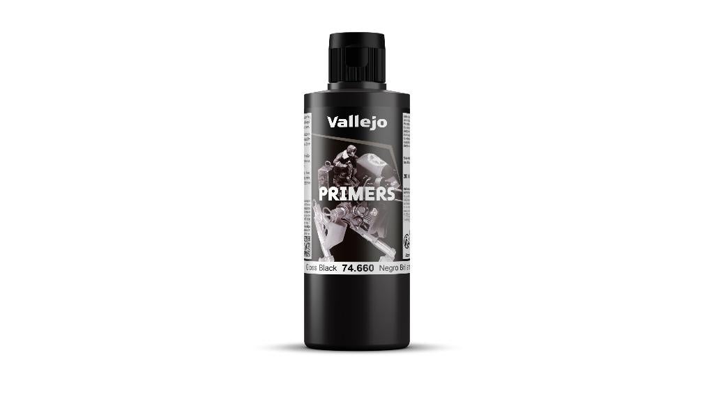 Vallejo Primer Wit , Grijs , Glans Zwart 200 ml airbrush, Ophalen of Verzenden, Nieuw, Groter dan 1:35, Diorama