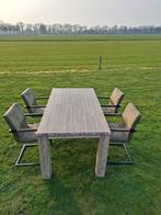 Complete eethoek met tafel en 4 stoelen eettafel, Ophalen, Gebruikt, 4 tot 6 stoelen