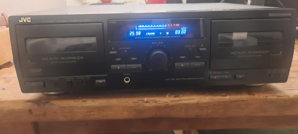 JVC TD-W254 Dubbel Cassettedeck in nette goed werkende staat, Ophalen of Verzenden, Dubbel, JVC