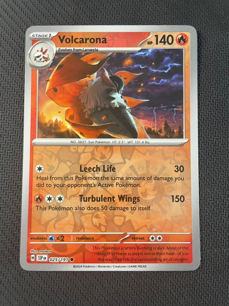 Volcarona 025/191 Reverse Holo Surging Sparks Packfresh, Verzenden, Zo goed als nieuw