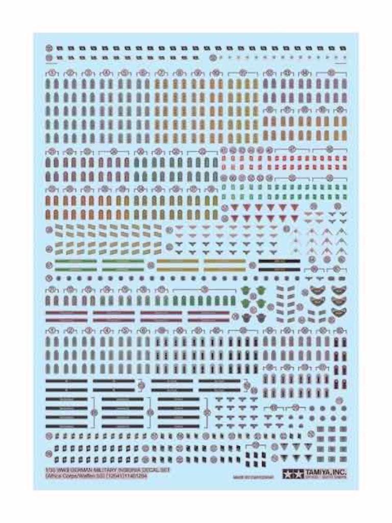 Tamiya 12641 WWII German Military Insignia Decal Set 1/35, Hobby en Vrije tijd, Modelbouw | Figuren en Diorama's, Verzenden, Nieuw
