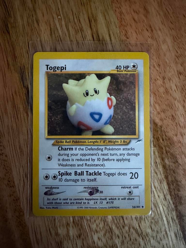 Togepi Pokémon Kaart 56/105, Ophalen of Verzenden, Gebruikt, Losse kaart