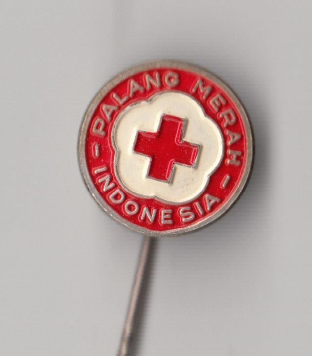 Het Rode Kruis Indonesië Palang Merah speldje, Gebruikt, Niet vindbaar, Niet vindbaar, Speldje of Pin