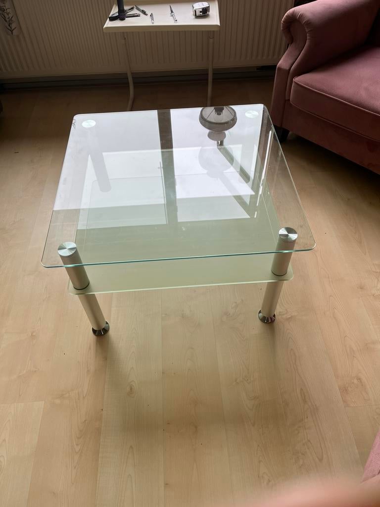 75x75 salontafel, Ophalen, 100 tot 150 cm, 50 tot 100 cm, Zo goed als nieuw