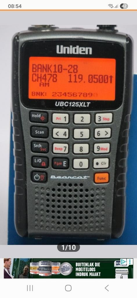Gevraagd voor onderdelen Uniden Bearcat UBC125XLT scanner, Ophalen of Verzenden