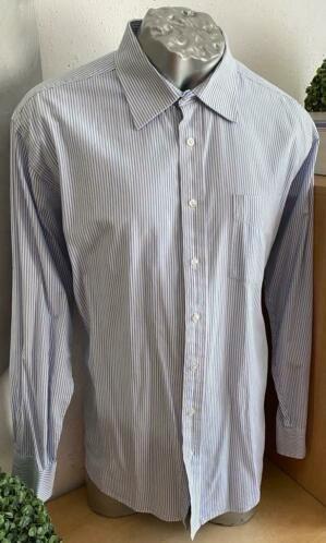 Hema overhemd maat 43/44, Kleding | Heren, Overhemden, Zo goed als nieuw, Halswijdte 43/44 (XL), Blauw, Ophalen of Verzenden