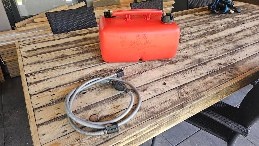 Quicksilver brandstoftank 25 liter met brandstofslang, Watersport en Boten, Ophalen, Gebruikt, Motor en Techniek