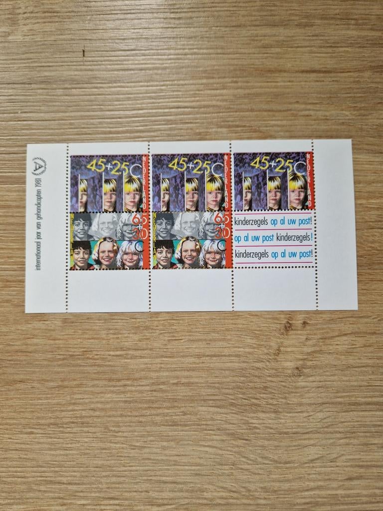 Kinderpostzegels 1981 met originele enveloppe, Postzegels en Munten, Ophalen of Verzenden