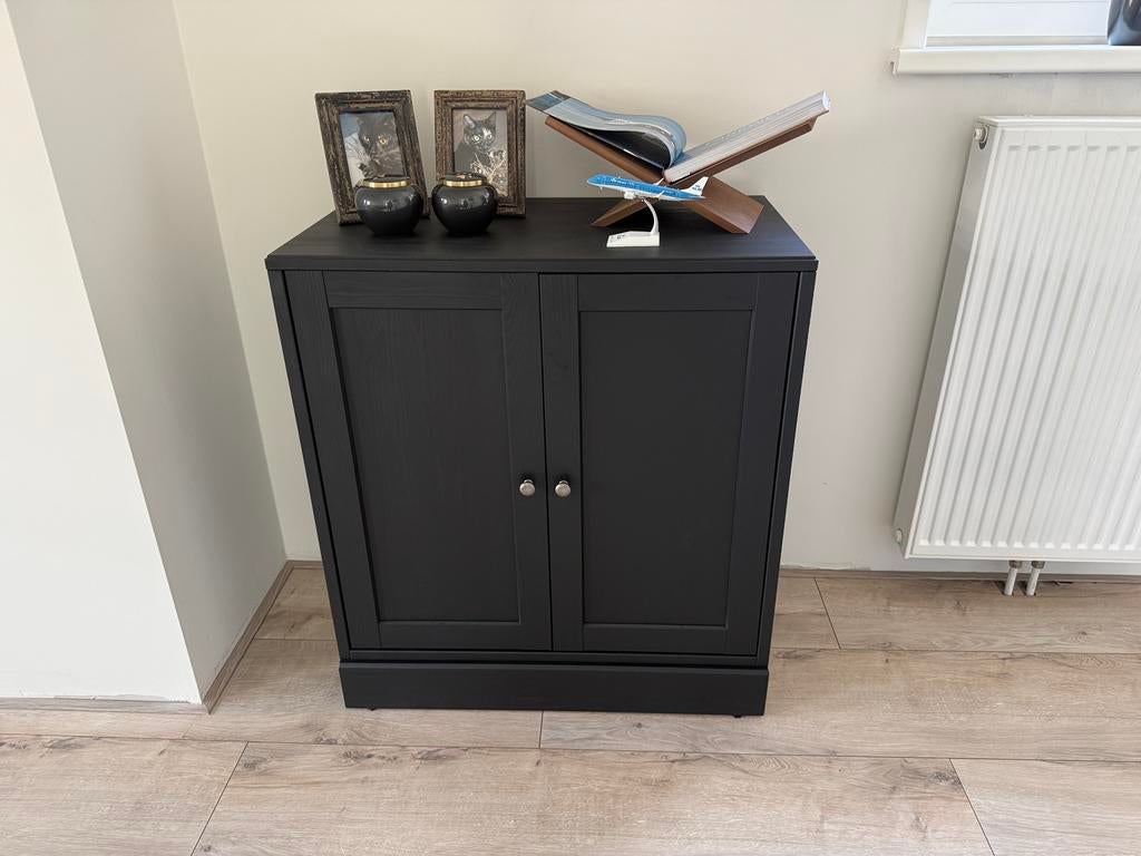 Kast met plint, zwart, 81x47x89 cm, Ophalen, Zo goed als nieuw, 25 tot 50 cm