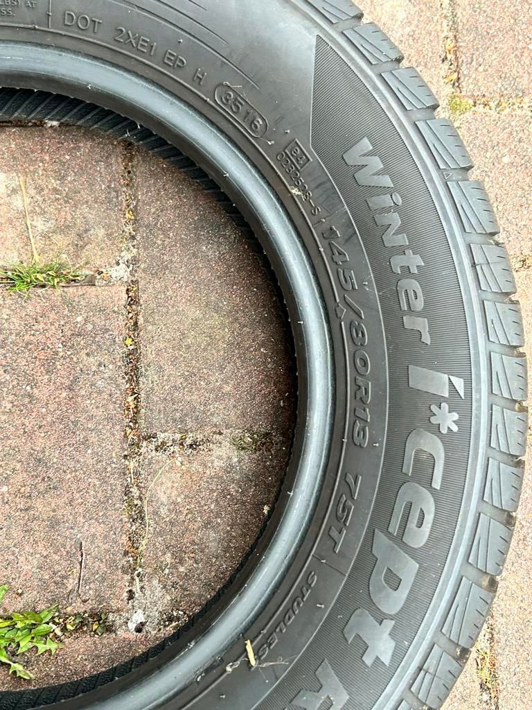 Hankook Winter I*Cept RS 145/80R13 75T Winterband, Gebruikt, Band(en), Personenwagen, 13 inch