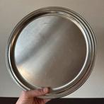 Guy Degrenne Ronde Serveerschaal, Taartschaal, Parelrand, Ophalen, Gebruikt, Rvs of Chroom