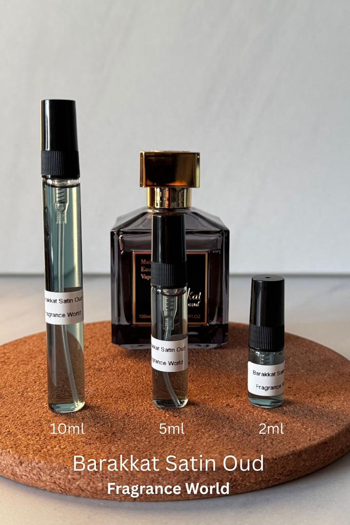 Satin Oud Fragrance World Decants (2, 5, 10ml), Ophalen of Verzenden, Zo goed als nieuw