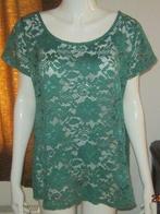 Tuniek kant  groen mt 46, Ophalen of Verzenden, Zo goed als nieuw, Maat 46/48 (XL) of groter, Groen