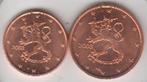 Finland 1 en 2 eurocent 2003 beide UNC, Ophalen of Verzenden, Finland, Overige waardes, Setje