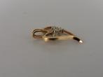 Gouden hart hanger met diamant                           G11, Gebruikt, ., Ophalen of Verzenden, .