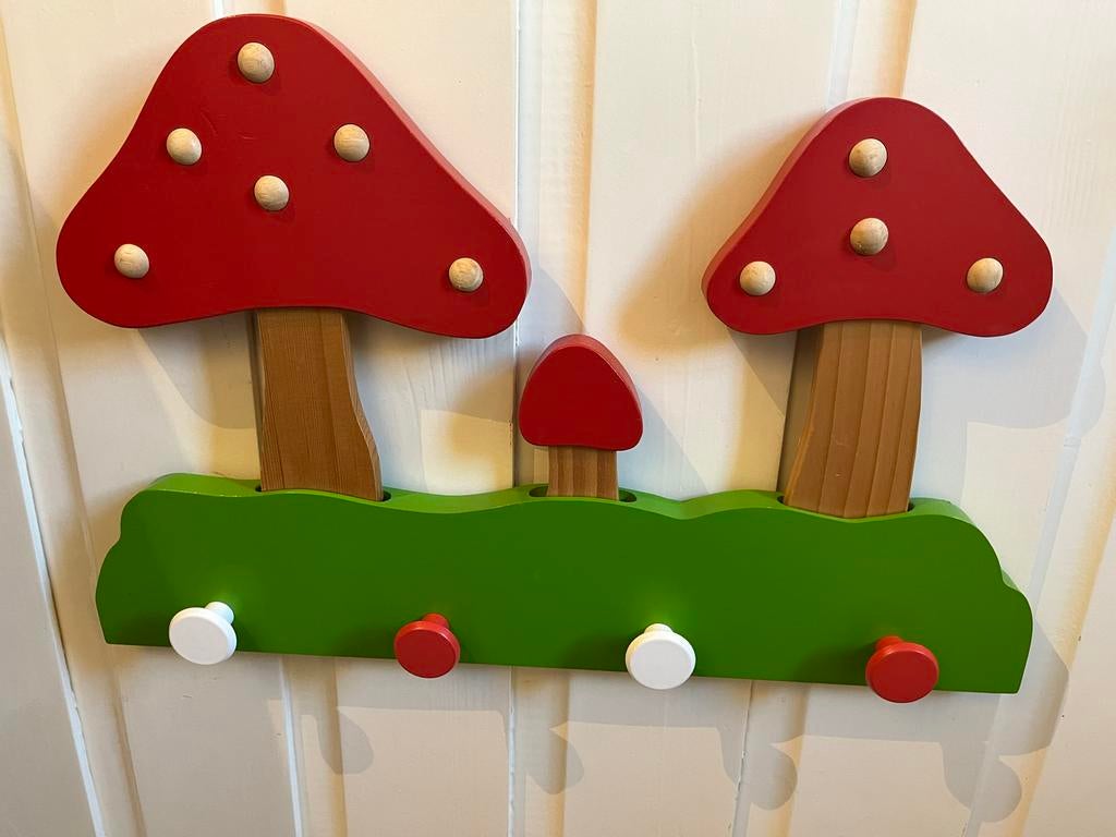Leuke paddenstoel kapstok voor kinderkamer, Ophalen, Gebruikt, Minder dan 100 cm, Kinderkapstok