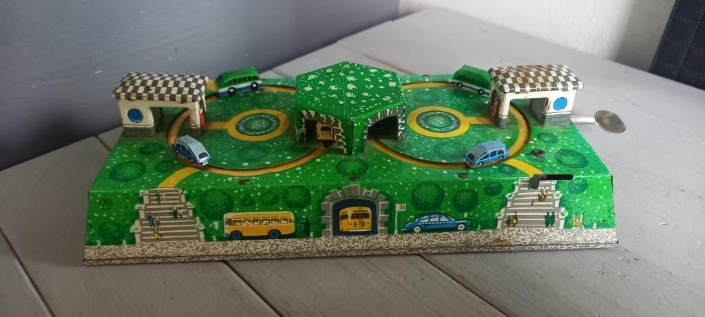 Vintage: Opwindbare autobaan set – Abtotpacca, Ophalen of Verzenden