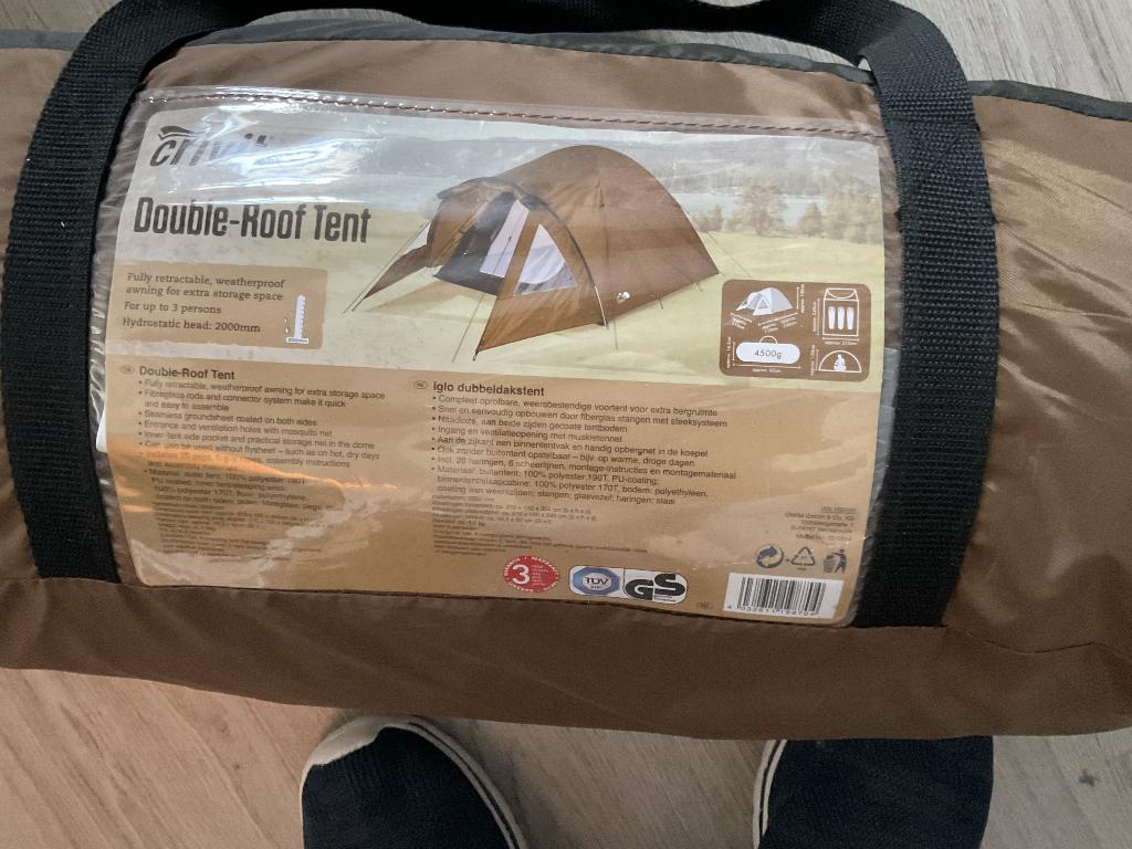 Crivit Double roof tent, Ophalen, Nieuw, Tot en met 3