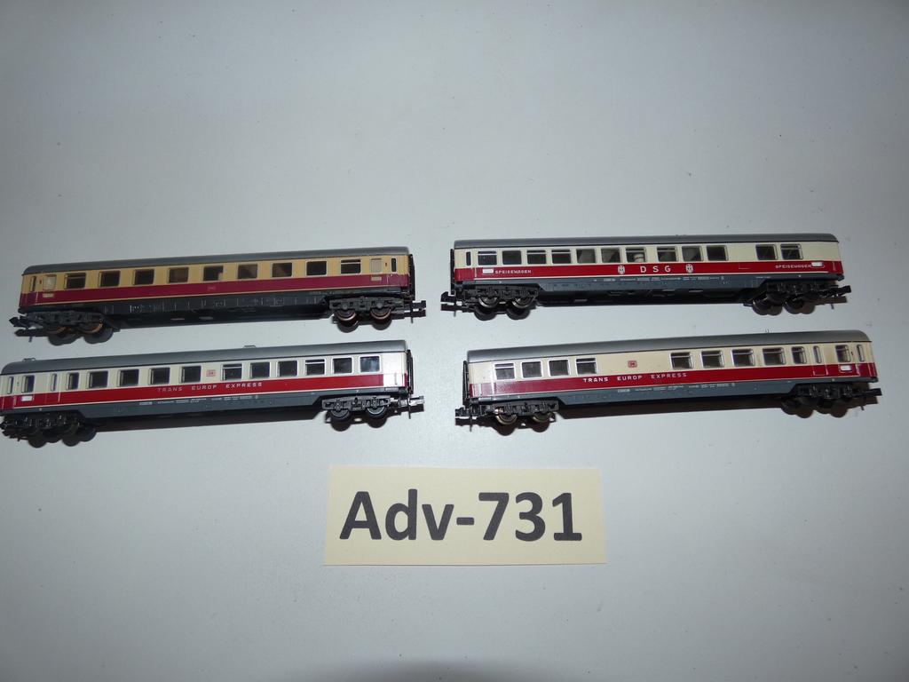 Adv-731 N SpoorTEE-Personenwagons 3015/17/18 Minitrix, Hobby en Vrije tijd, Modeltreinen | N-Spoor, Gebruikt, Gelijkstroom, Trix