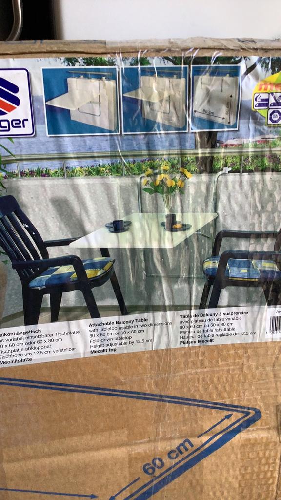 Balkon hanger tafel, Ophalen of Verzenden, Zo goed als nieuw