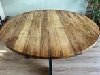 Teak ronde houten eettafel, Huis en Inrichting, Tafels | Eettafels, Ophalen, 100 tot 150 cm, Zo goed als nieuw, Teakhout
