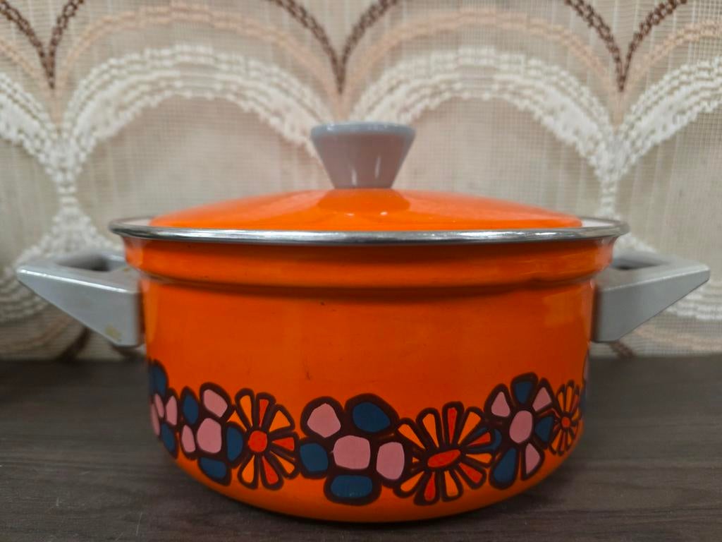 Brabantia Diane vintage pan jaren 70 oranje, Ophalen of Verzenden, Huis en Inrichting