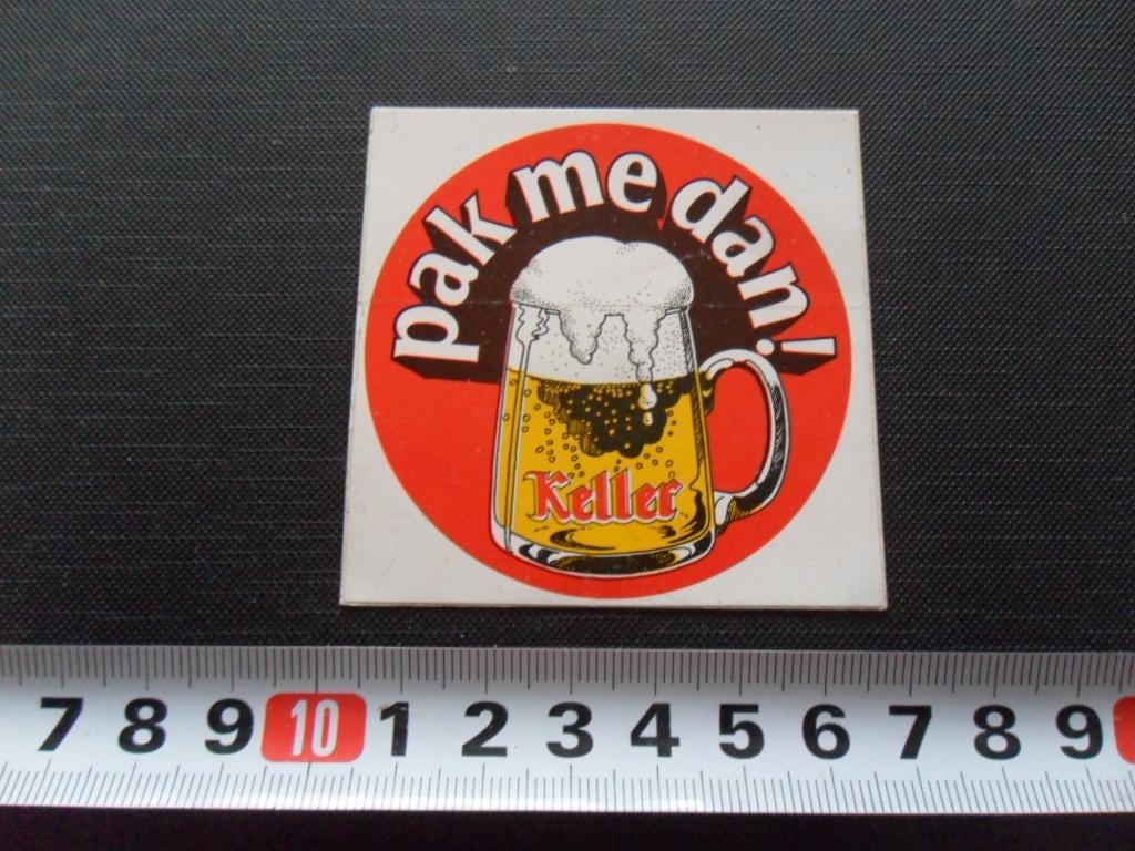 sticker Pak me dan KELLER bier Pils, Ophalen, Zo goed als nieuw