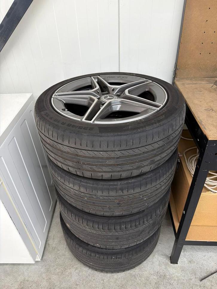 18 Inch Breedset Velgen Mercedes C-Klasse W205, Auto-onderdelen, Banden en Velgen, Velg(en), 18 inch, Personenwagen, Gebruikt