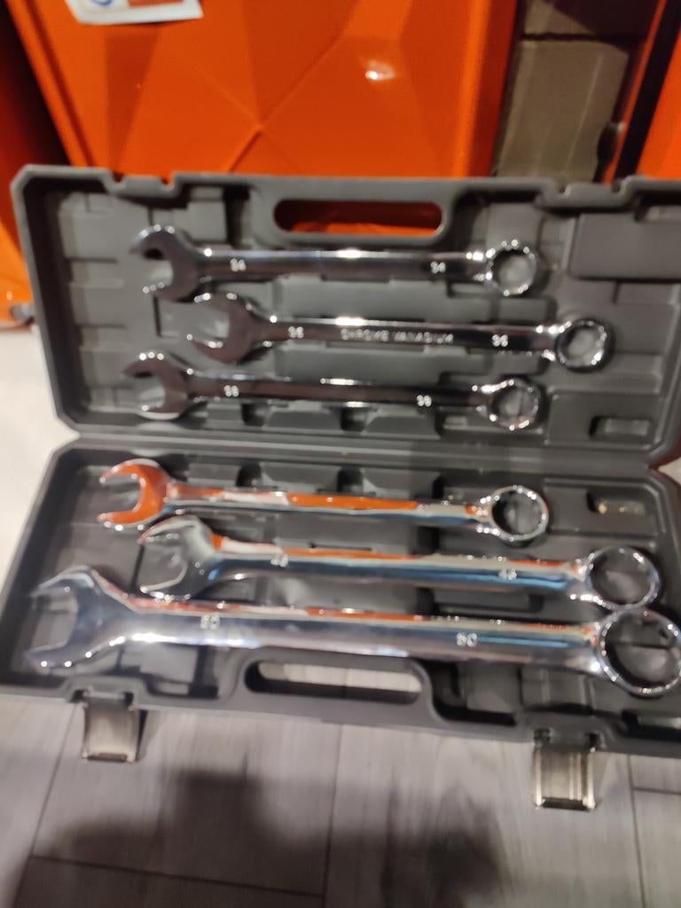 XL vork- en ringsleutelset, 6-delige ringsleutelset, steeksl, Ophalen of Verzenden