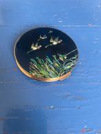 Stratton Flying Ducks poederdoos jaren 40 emaille voorkant, Ophalen of Verzenden