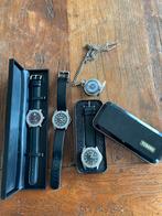 4 Reclame Horloges: Tuborg, Castellblanch & Zakhorloge, Overige merken, Staal, Polshorloge, Ophalen of Verzenden