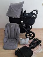 Bugaboo Fox Zwart/grey melange ZGAN, Ophalen of Verzenden, Zo goed als nieuw, Bugaboo