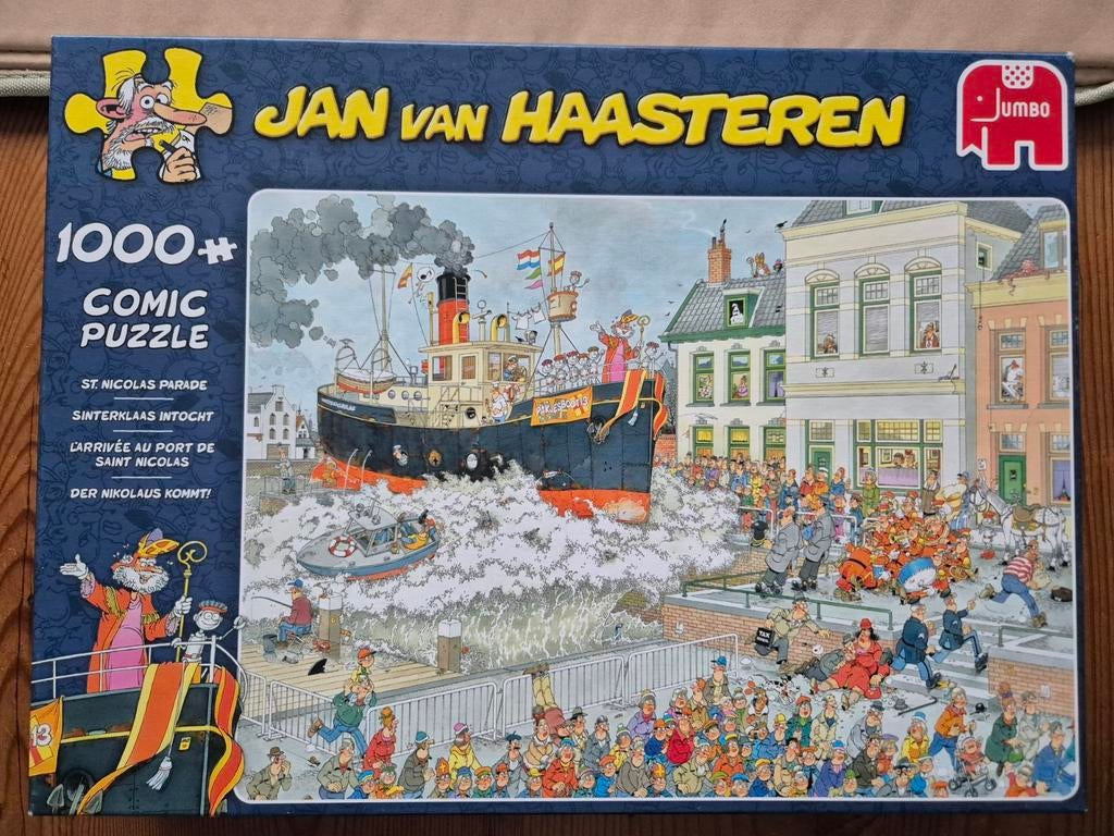 Jan van Haasteren Sinterklaas intocht 1000stukjes, Ophalen of Verzenden, 500 t/m 1500 stukjes, Zo goed als nieuw